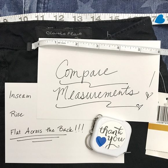 💙👖COMPARE MEASUREMENTS W YOUR OWN JEANS THAT FIT - Picture 1 of 8